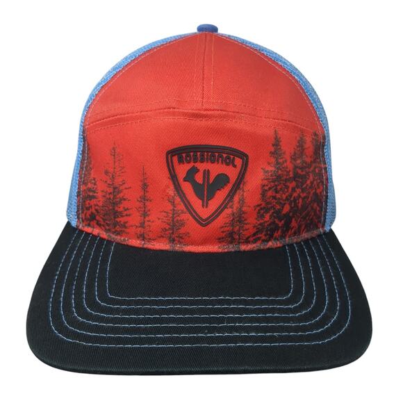 Rossignol Snapback Mesh Back Trucker Hat Multicolor Rooster Logo - Picture 1 of 9
